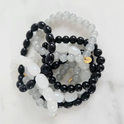 Bracelet élastiqué Jellybeans noir