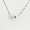 Collier coeur doré sur nacre