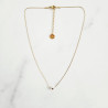 Collier coeur doré sur nacre
