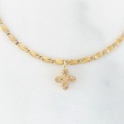 Bracelet croix champagne Maeva