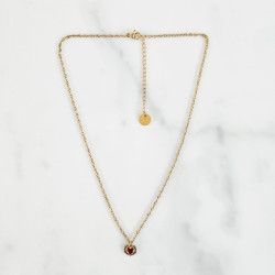 Collier cœur rouge Amour Toujours