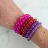 Bracelet Jellybeans élastiqué fushia