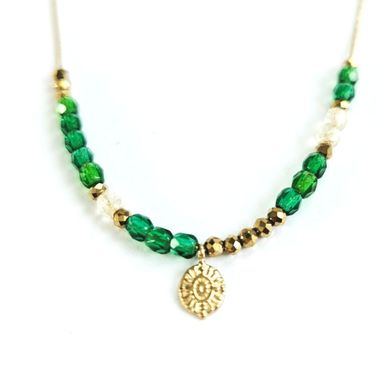 Collier Maharani vert