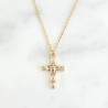 Collier croix blanc Madonna