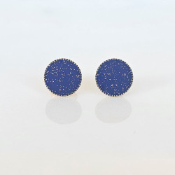 Boucles d'oreilles bleues Planète
