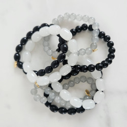 Elastic bracelet mother of pearl