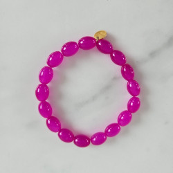 Bracelet Jellybeans élastiqué fushia