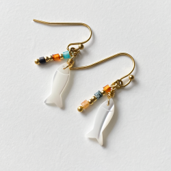 Boucles d'oreilles poisson nacre