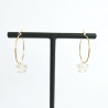 Boucles d'oreilles anneaux Venus fleur