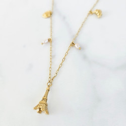 Collier multi charms Paris Tour Eiffel