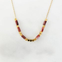 Collier Zebra Rose