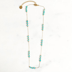 Necklace galets turquoise amazonite