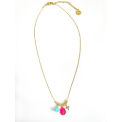 Collier Rainbow Mary Médailles précieuses Pink