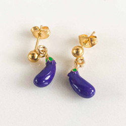 Boucles d'oreilles Jackpot Aubergine