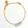 Double moon bracelet Blue Mini moon