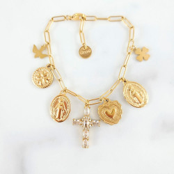 Bracelet charms blanc Madonna