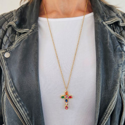 Sautoir croix multi Madonna