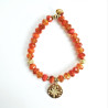 Orange Compass Rose Elastic Bracelet
