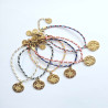 Orange Compass Rose Cord Bracelet