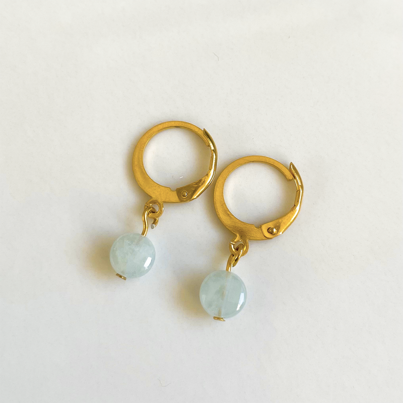 Mini Moon earrings Blue