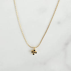 Collier croix noire Maeva