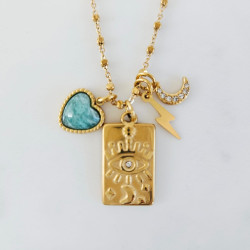 Sautoir grigris Maeva Turquoise