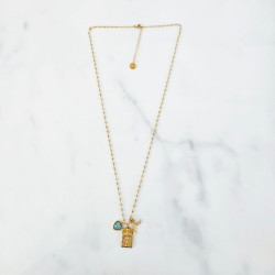 Sautoir grigris Maeva Turquoise