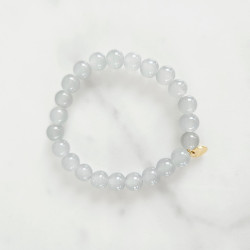 Bracelet élastiqué Jellybeans gris pour adulte