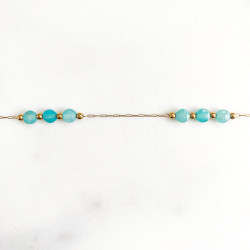 Bracelet galets turquoise amazonite
