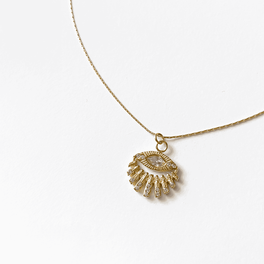 Collier shiny charms œil égyptien