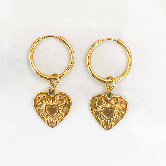 Boucles d'oreilles Coeur Renaissance