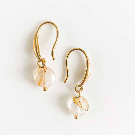 Boucle d'oreilles Josépphine Galet Beige
