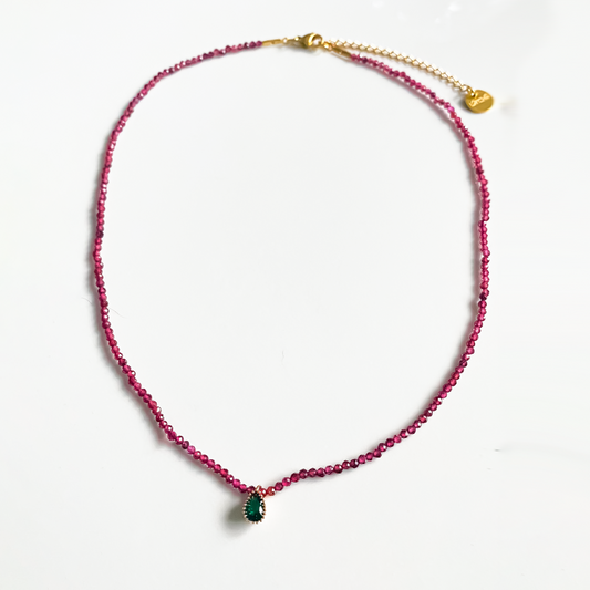 Collier simple Maharani vert