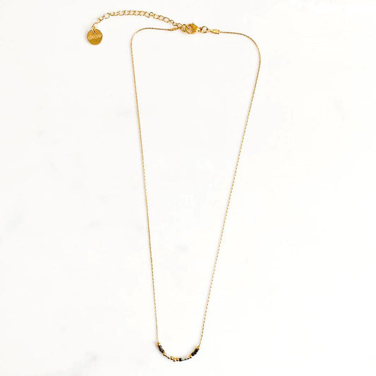 Collier simple Miyuki Brun