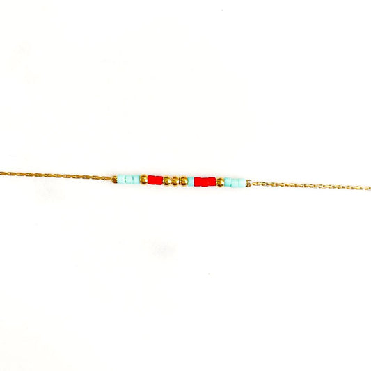 Bracelet simple Miyuki corail