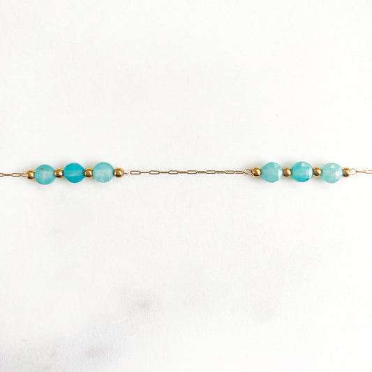 Bracelet galets turquoise amazonite