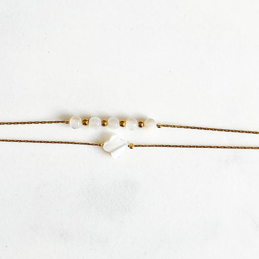 Bracelet double Trèfle