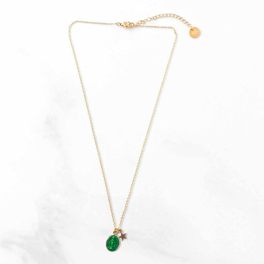 Collier Star Mary Médailles Vert