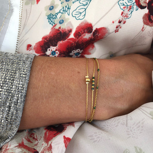 Bracelet triple Anna Vert