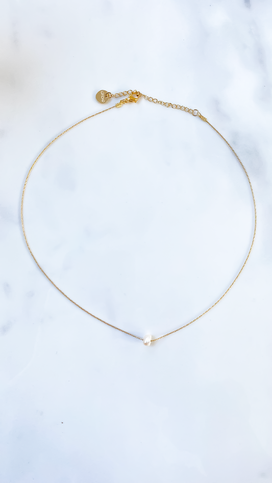 Collier single pearl