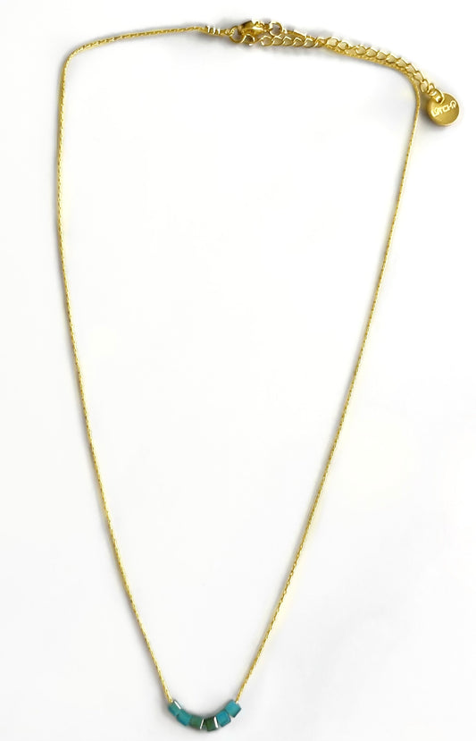 Collier Simply Square aqua