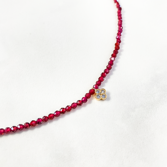 Collier pierres Grenat Baroque