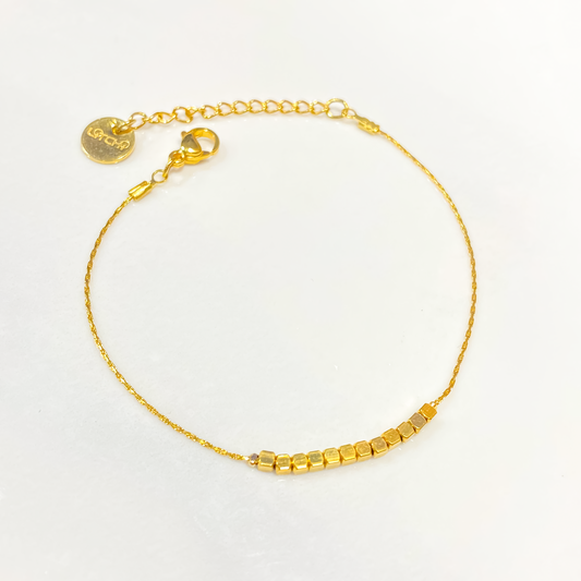 Bracelet Gold Cube