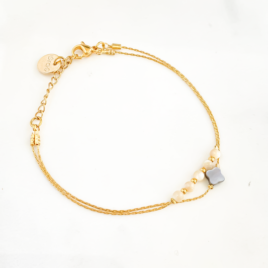 Bracelet double Trèfle