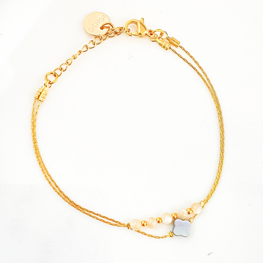 Bracelet double Trèfle