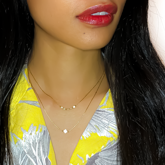 Collier double Trèfle