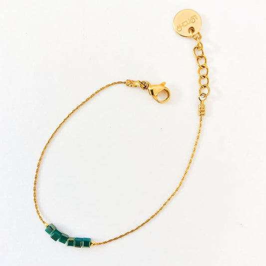 Bracelet Simply Square vert