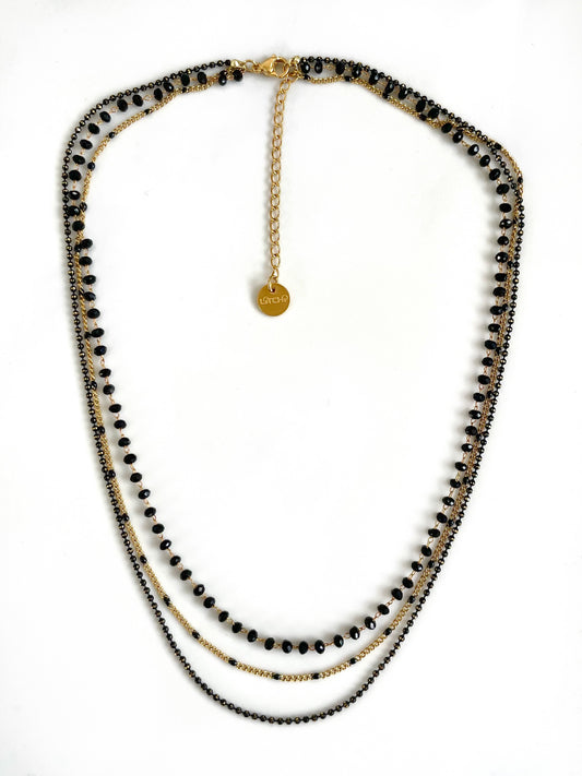 Collier Infini multi rangs Noir