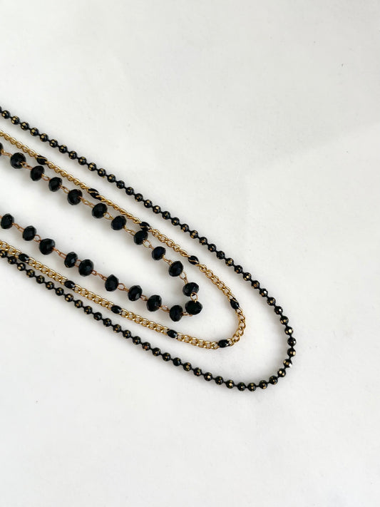 Collier Infini multi rangs Noir