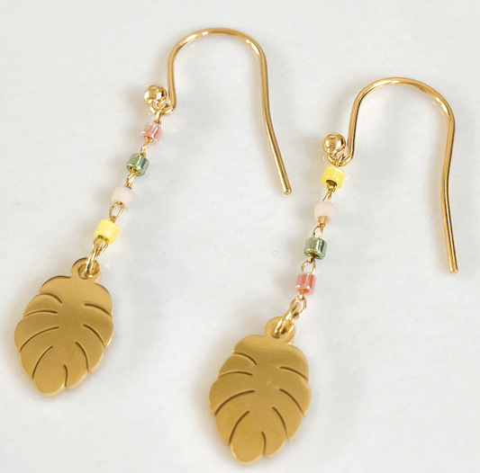 Boucles d'oreilles Miyuki Sable